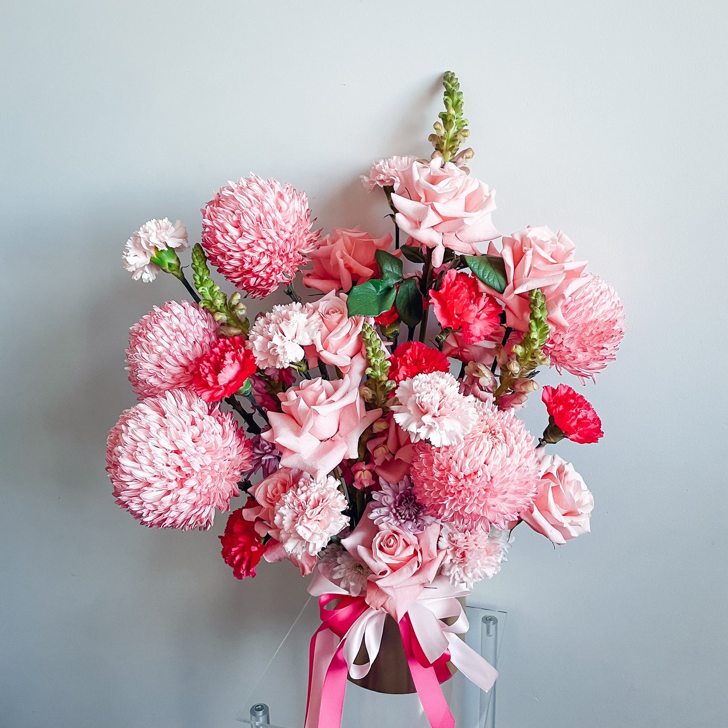 DELIGHTFUL KISSES • All Pink Floral Arrangement